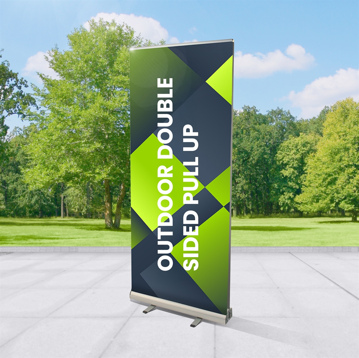 Show details for Outdoor Double Sided Pull Up Banner